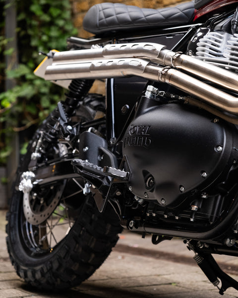 Bike Shed MotoWorks x Fastec 650 Bear Scrambler Build. Build Tier 1, 2 & 3 Available. Custom motorcycle build from Bike Shed Moto Co and Fastec Racing.