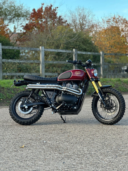 Bike Shed MotoWorks x Fastec 650 Bear Scrambler Build. Build Tier 1, 2 & 3 Available. Custom motorcycle build from Bike Shed Moto Co and Fastec Racing.