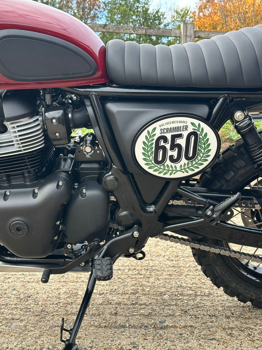 Bike Shed MotoWorks x Fastec 650 Bear Scrambler Build. Build Tier 1, 2 & 3 Available. Custom motorcycle build from Bike Shed Moto Co and Fastec Racing.