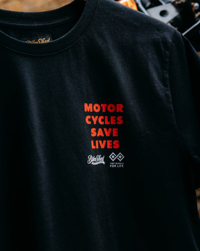 BSMC x Two Wheels For Life T-Shirt - Black