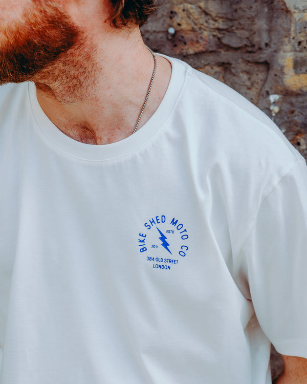 BSMC London Lightning T-Shirt - White/Blue