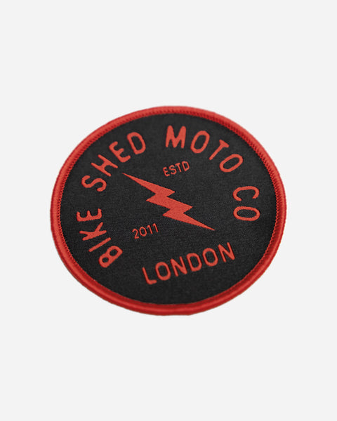 BSMC Lightning Patch - Black/Red studio image side on