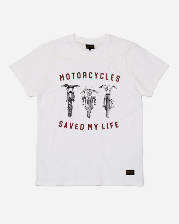 BSMC Motorcycles Saved My Life T-Shirt - White
