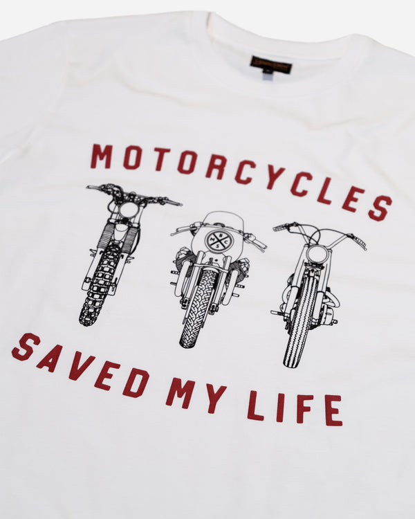 BSMC Motorcycles Saved My Life T-Shirt - White