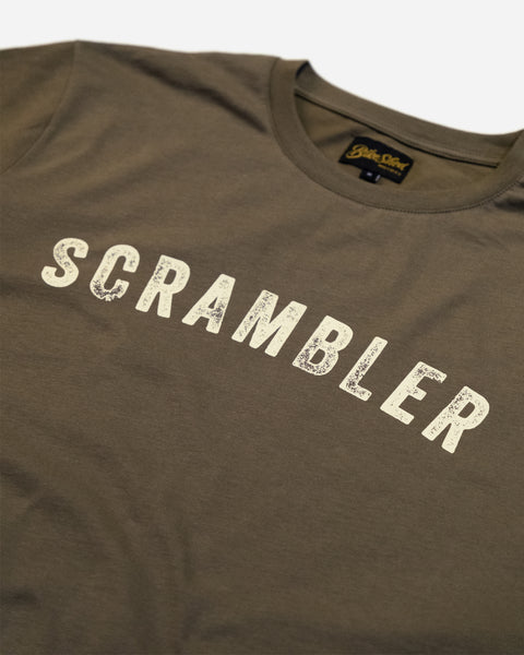 BSMC Scrambler T-Shirt - Green studio image front print close up