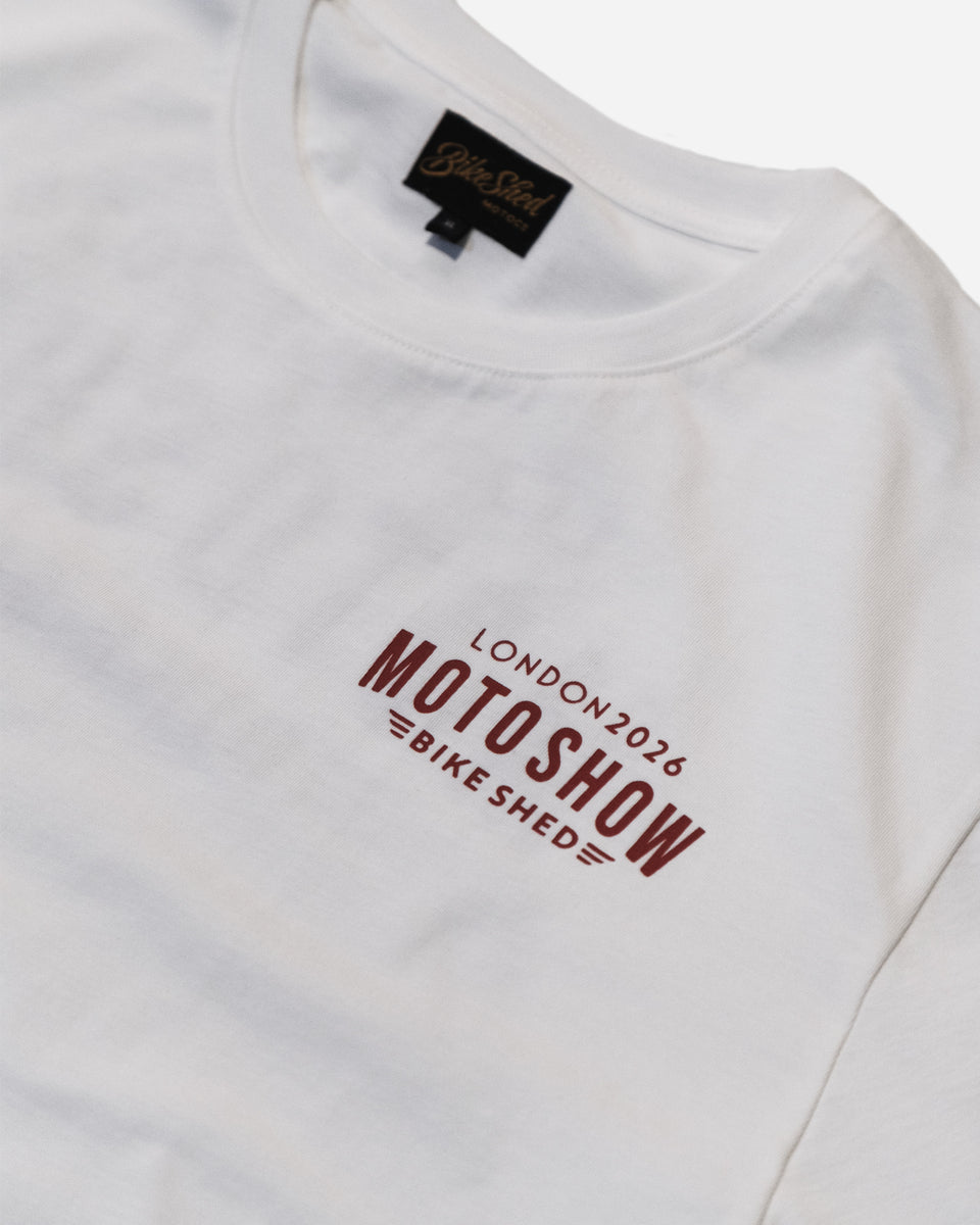 BSMC Moto Show 2026 T-Shirt - White/Red