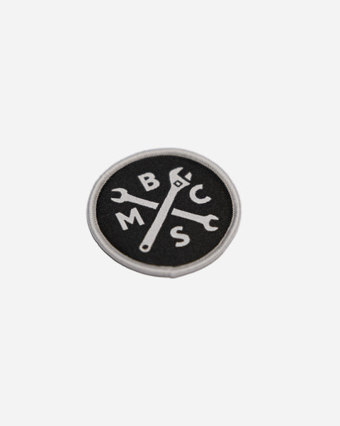 BSMC Spanners Patch - Black/Silver studio image side on