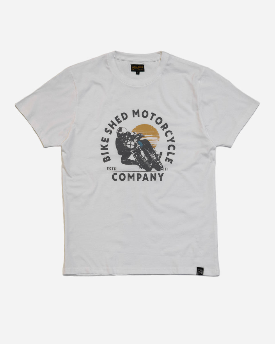 BSMC Sunset Track T-Shirt - White studio image front