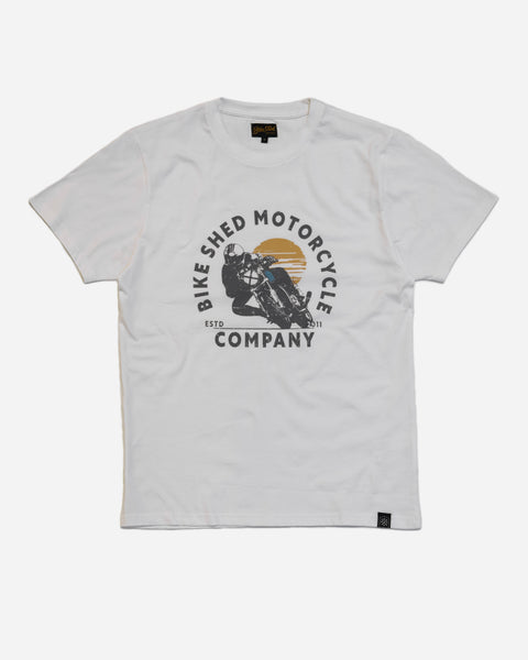 BSMC Sunset Track T-Shirt - White studio image front