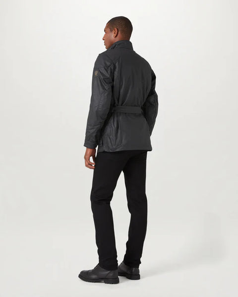 Belstaff Trialmaster motorcycle jacket black worn by model