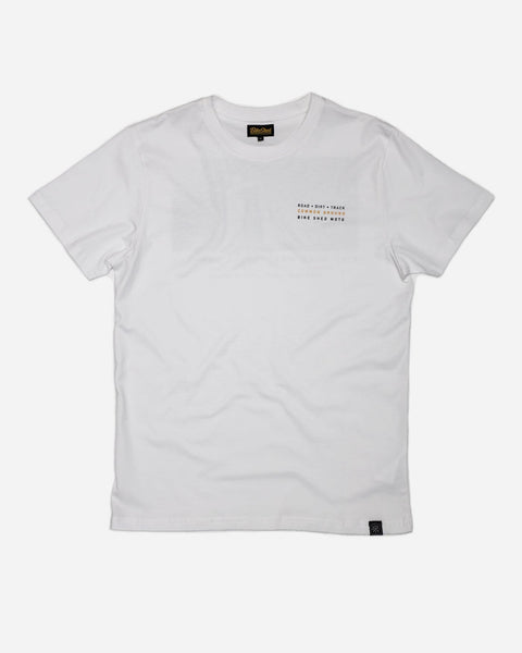 BSMC Dirt Shot Motorcycle Graphic T-Shirt - White