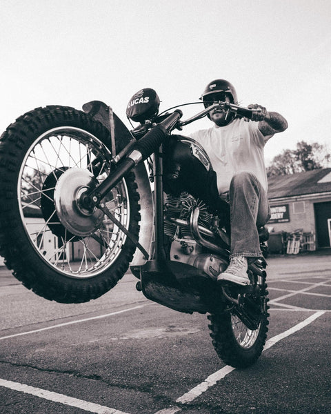 BSMC Dirt Shot Motorcycle Graphic T-Shirt - White