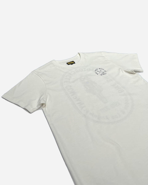BSMC Drop Bars Graphic Motorcycle T Shirt - White