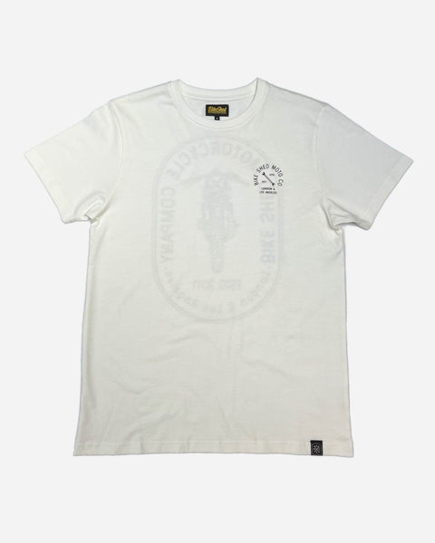 BSMC Drop Bars Graphic Motorcycle T Shirt - White