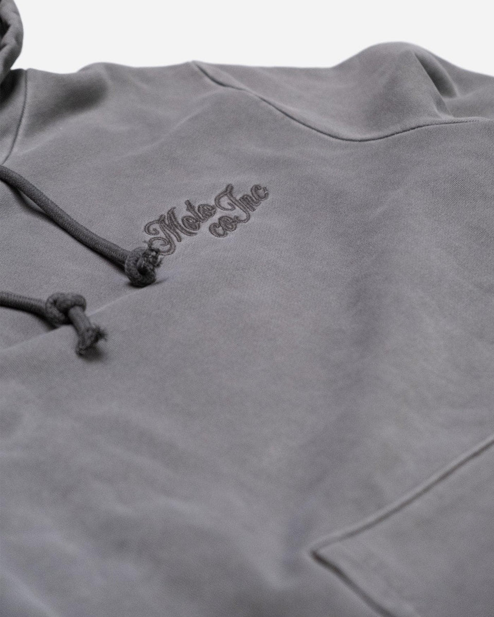 BSMC Moto Co Overhead Motorcycle Hoodie - Washed Grey