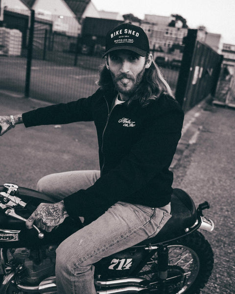  BSMC Shoreditch Logo Motorcycle Twill Jacket - Black
