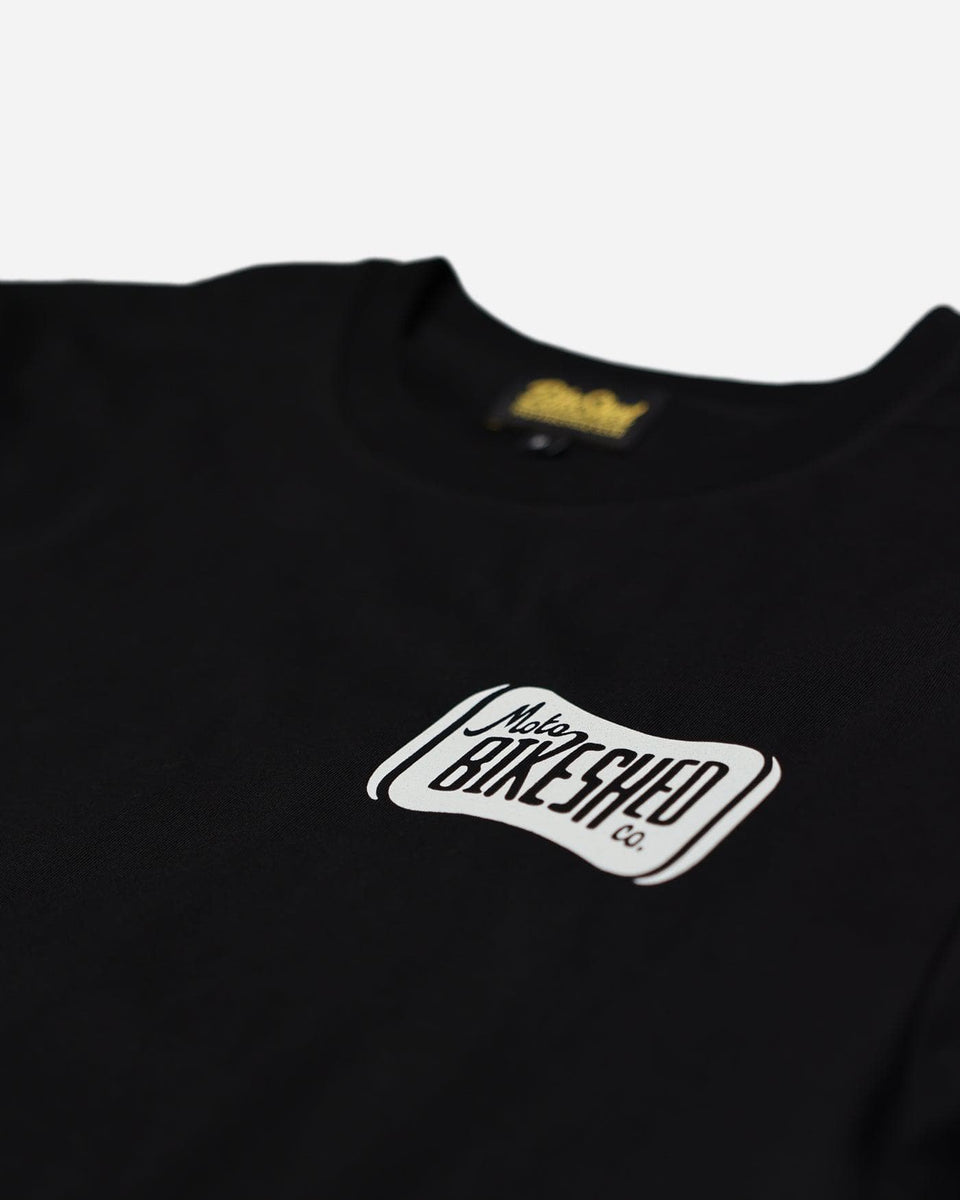 BSMC Throwback Logo Motorcycle Graphic T-Shirt - Black