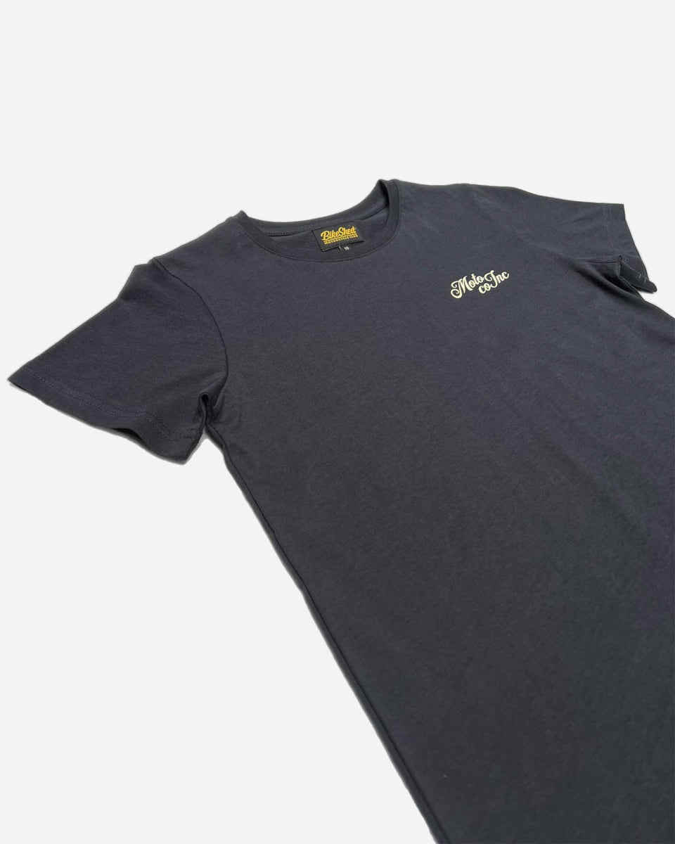 BSMC Women's Shoreditch Motorcycle T Shirt - Asphalt/Ecru