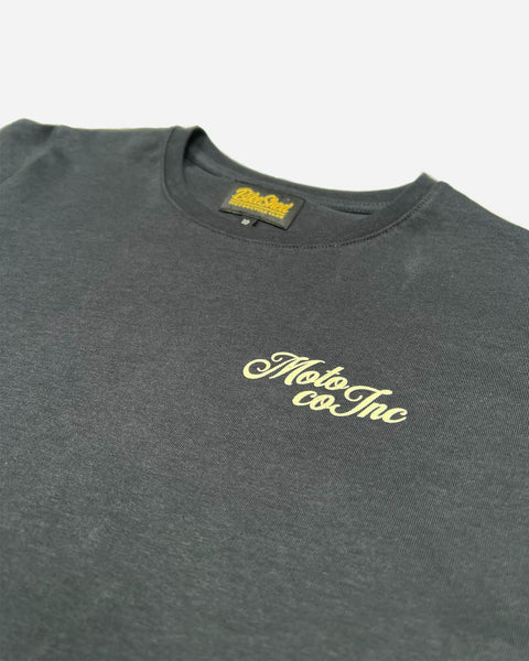 BSMC Women's Shoreditch Motorcycle T Shirt - Asphalt/Ecru