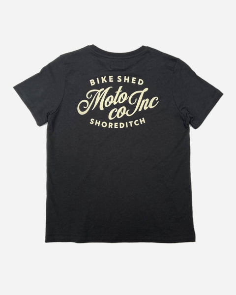 BSMC Women's Shoreditch Motorcycle T Shirt - Asphalt/Ecru