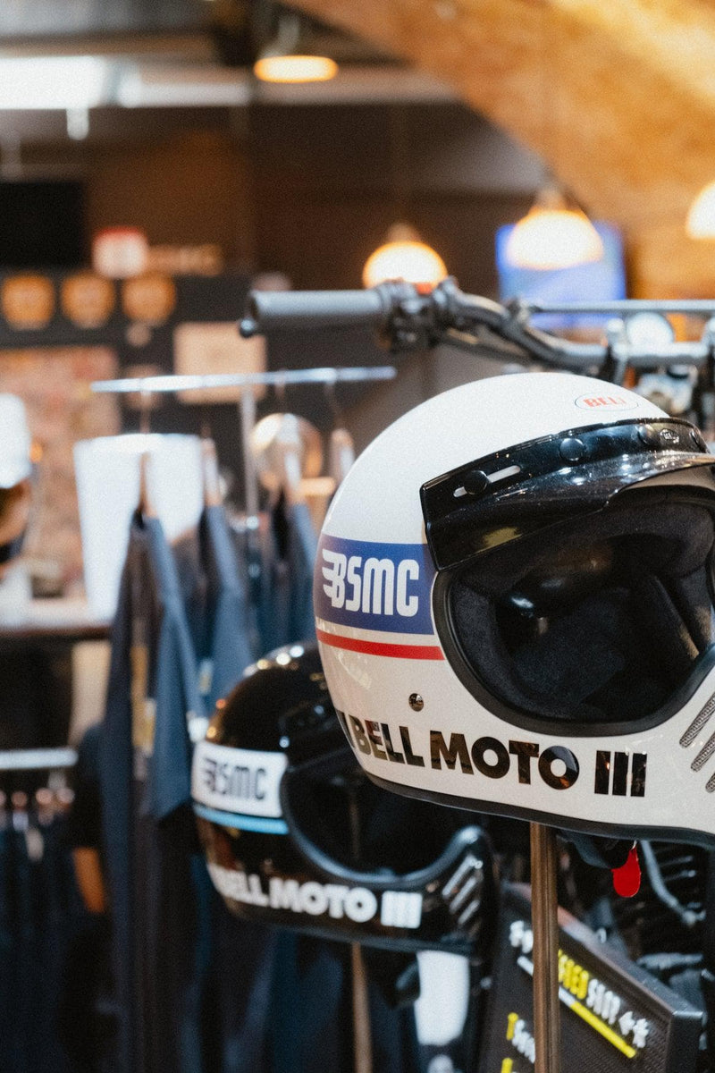 BSMC Retail Helmets BSMC x Bell Moto 3 Motorcycle Helmet White