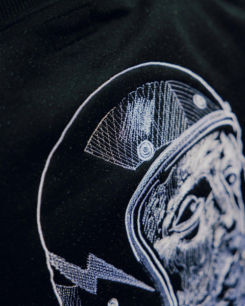 BSMC Zeus Embroidered Motorcycle Sweatshirt - Black