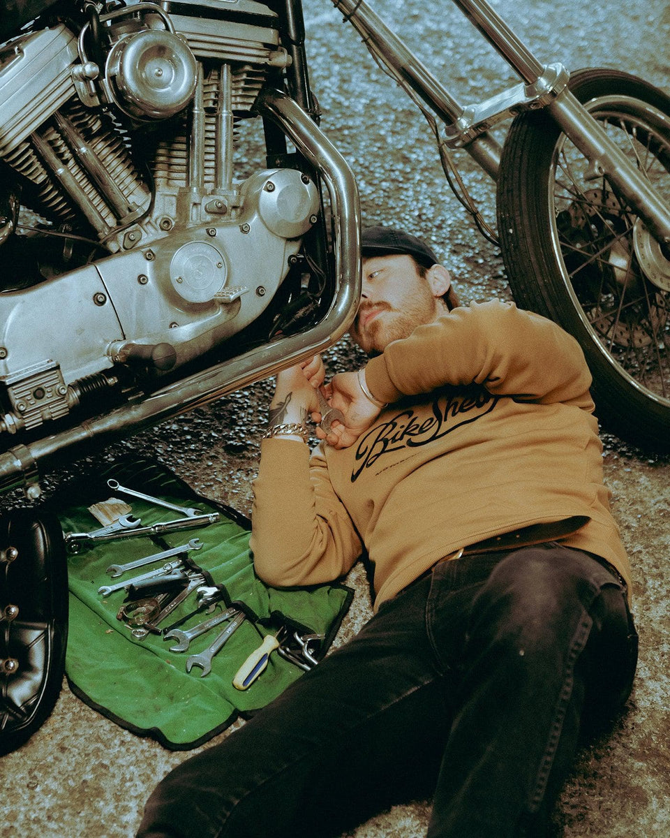 BSMC Garage Motorcycle Sweatshirt - Brown/Black