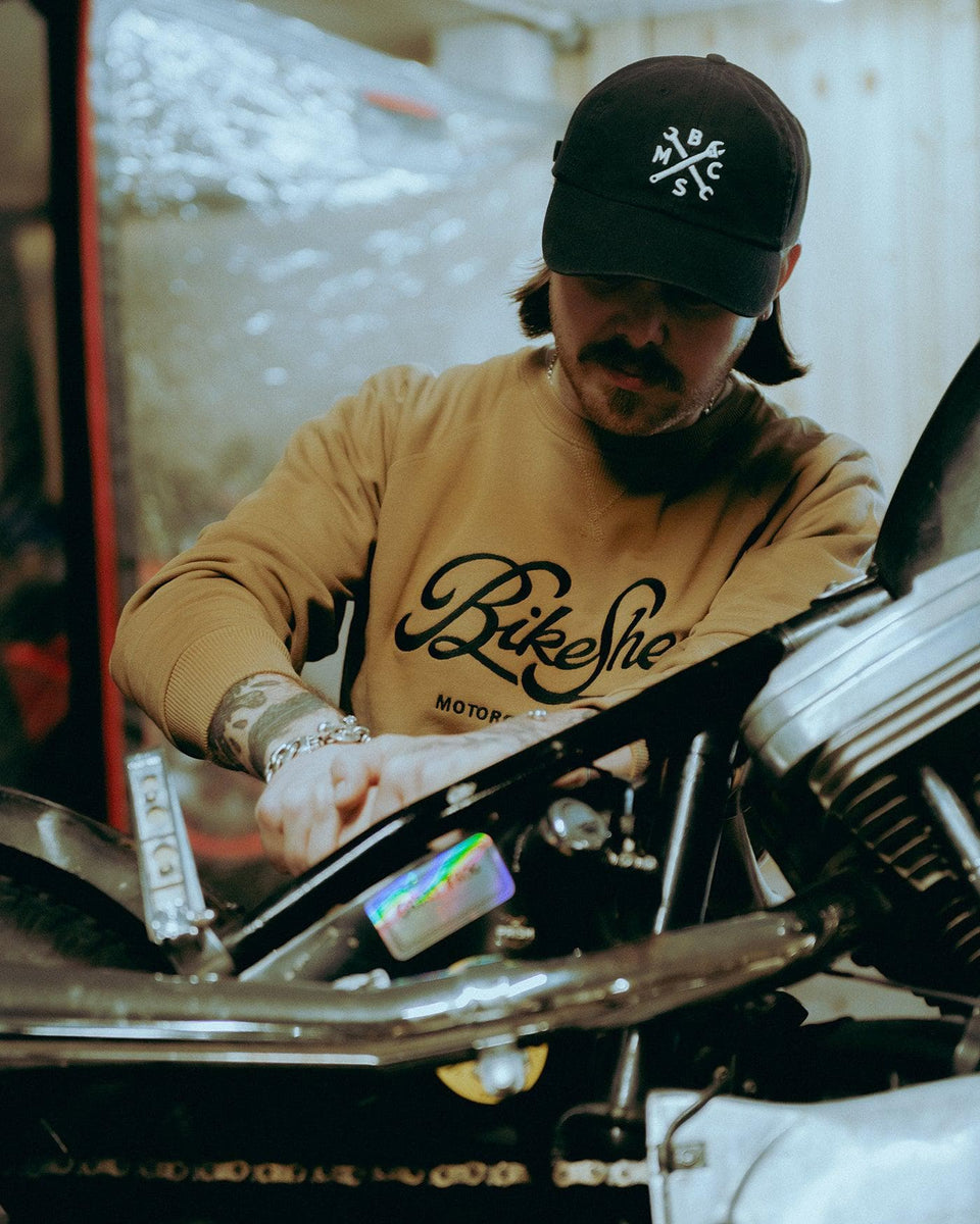 BSMC Garage Motorcycle Sweatshirt - Brown/Black