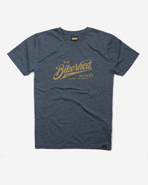 BSMC Inc. Motorcycle Logo T Shirt - Heather Blue